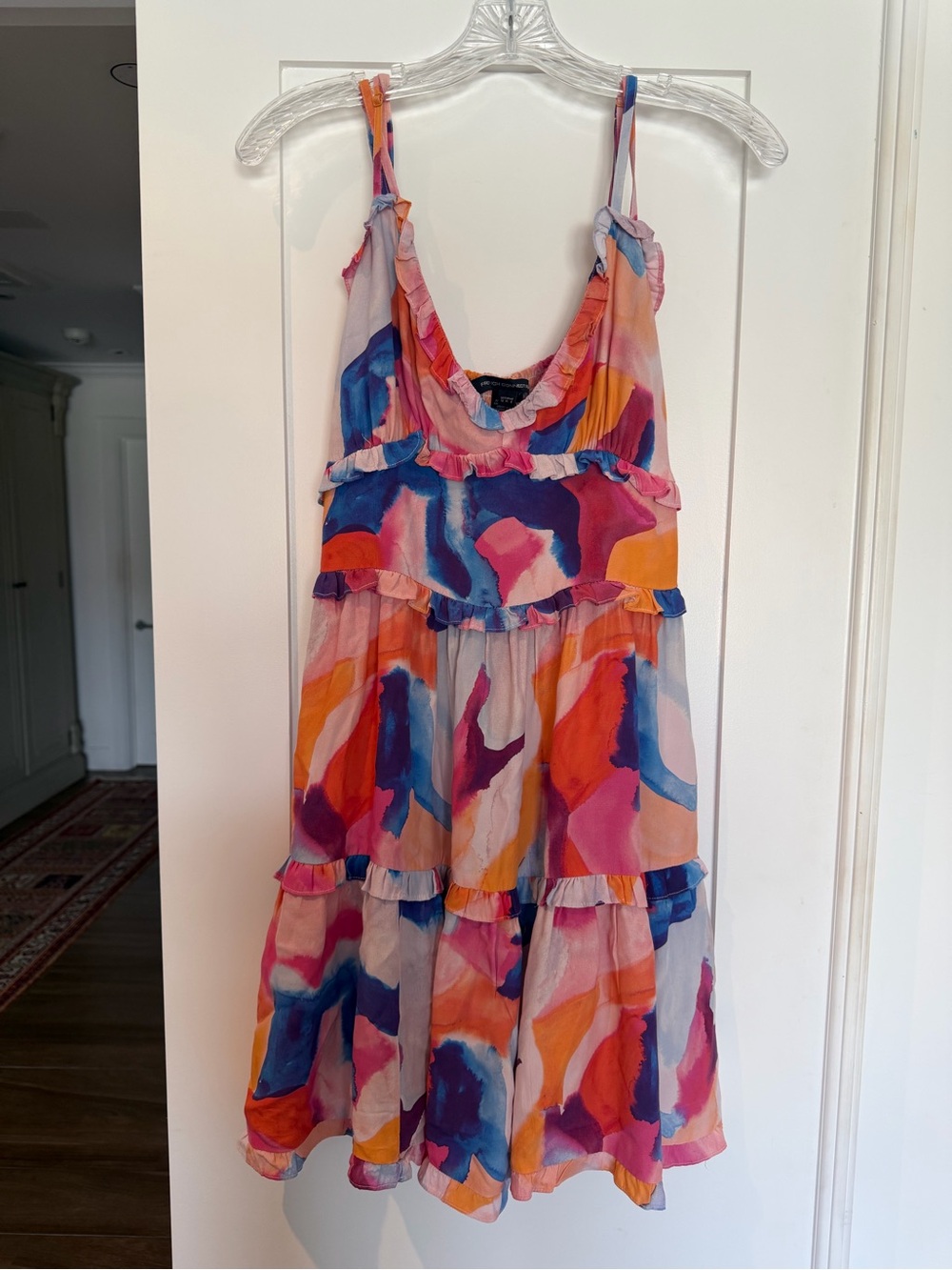 French Connection Isadora Multi-Color Ruffle Tiered Sundress - Picture 2 of 8
